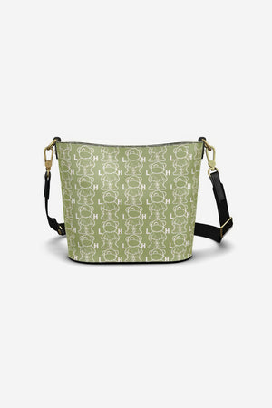 Little Humn GRN Green Leather Bucket Tote Toddler Bag