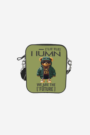 Little Humn GRN Green Messenger Shoulder Bag