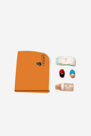 Little Humn ORG Orange Poly Fleece Baby Changing Mat