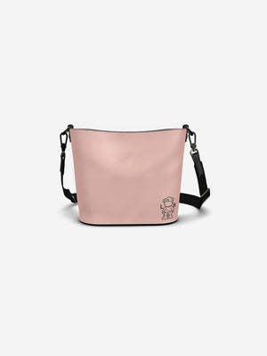 Little Humn PNK Pink Leather Bucket Tote Toddler Bag
