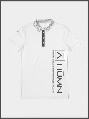 White Alpha Short Sleeve Polo