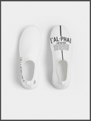 Alpha White Slip-On Flyknit Shoes